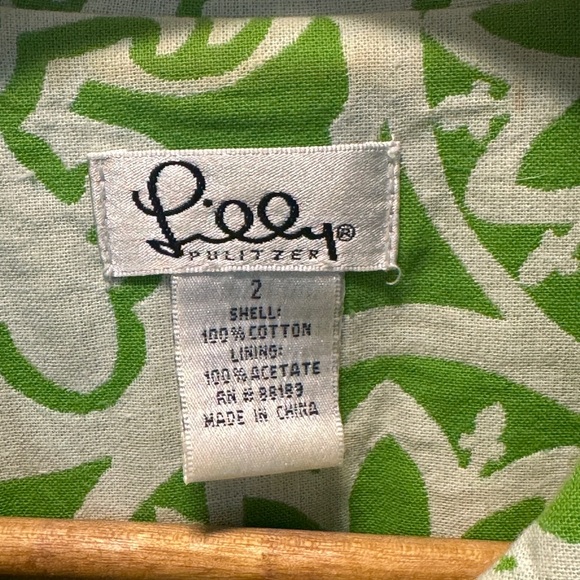 LILLY PULITZER | EUC Stowaway Green Kiera
Coat Jacquard SZ 2 Mid Century Modern - Picture 4 of 14